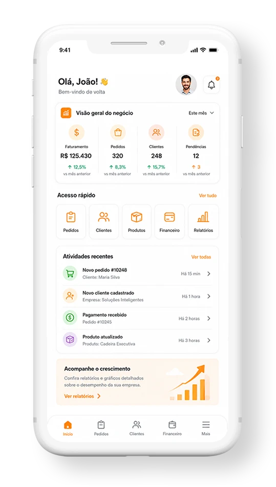 Tela inicial de um aplicativo desenvolvido pela Dynamica Soft